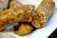 plate of boudin sausage photo